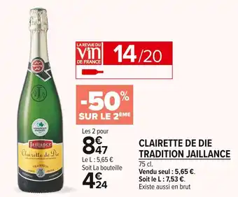 Tradition jaillance clairette de die
