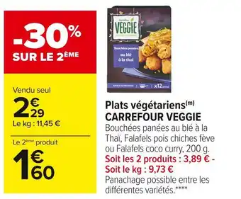 Carrefour Market Carrefour veggie plats végétariens offre