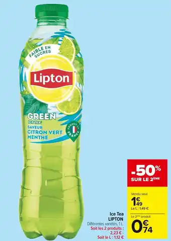 Carrefour Market Lipton ice tea offre