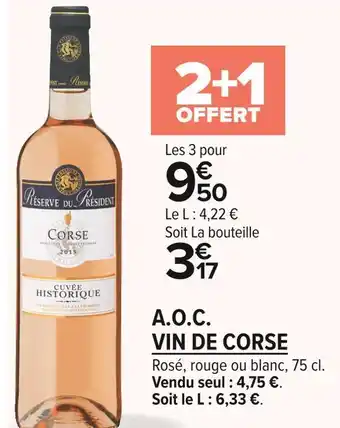 Carrefour Market A.o.c. vin de corse offre