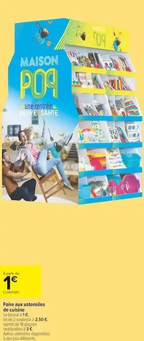 Carrefour Market Foire aux ustensiles de cuisine offre