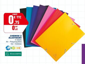 Bureau Vallée Exacompta chemise à élastiques offre