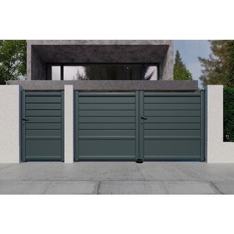 Brico Dépôt Portail aluminium battant "cortes" offre