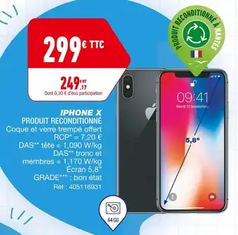 Bureau Vallée Apple iphone x offre