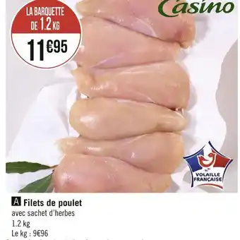 Géant Casino Casino filets de poulet offre