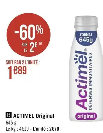 Géant Casino Actimel actimel original offre