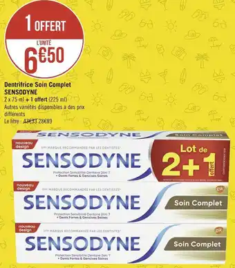 Géant Casino Sensodyne dentrifrice soin complet offre