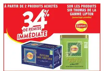 Les Produits Sir Thomas De La Gamme Lipton
