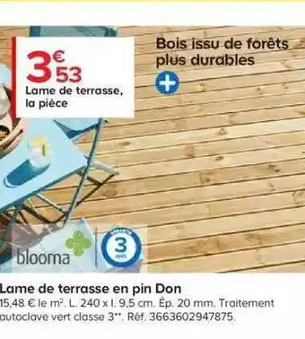 Castorama Lame De Terrasse En Pin Don offre