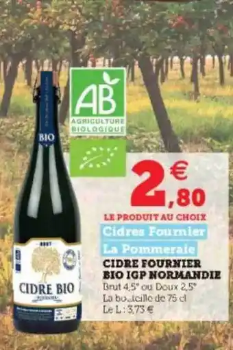 Hyper U Cidre Fournier Bio Igp Normandie offre