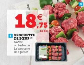 Hyper U Brochette De Boeuf offre