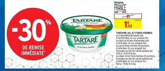 Intermarché Hyper Tartare Ail Et Fines Herbes offre