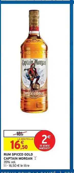 Intermarché Hyper Rum Spiced Gold Captain Morgan offre