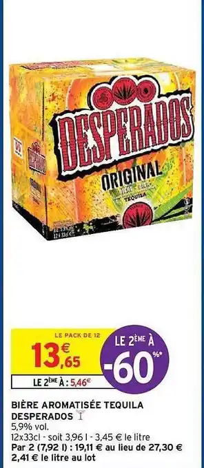 Intermarché Hyper Bière Aromatisée Tequila Desperados offre