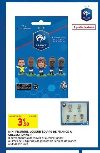 Intermarché Hyper Mini Figurine Joueur équipe De France A Collectionner offre
