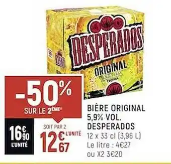 Spar Bière Original 5.9% Vol. Desperados -50% Sur Le 2ème offre