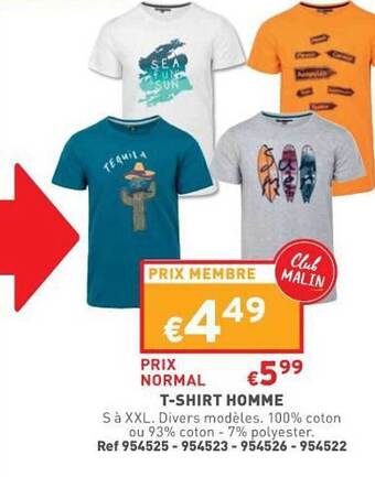 Trafic T-shirt Homme offre