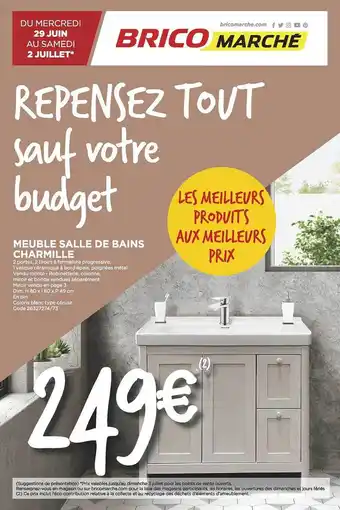 Bricomarché Meuble Salle De Bains Charmille offre