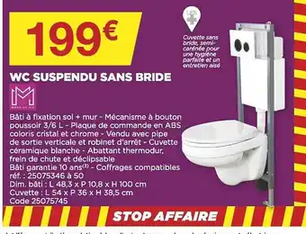 Bricomarché Wc Suspendu Sans Bride offre