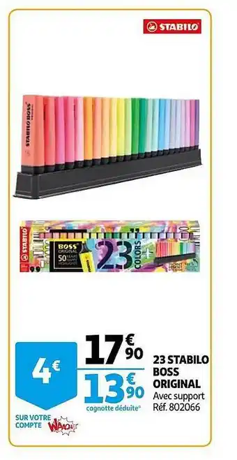 Auchan 23 Stabilo Boss Original offre