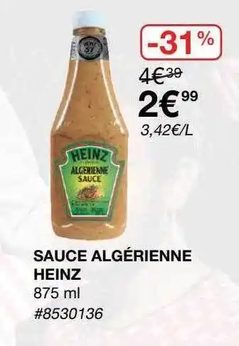 Costco Sauce Algérienne Heinz offre