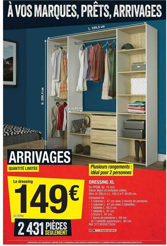 Brico Dépôt Dressing Xl offre