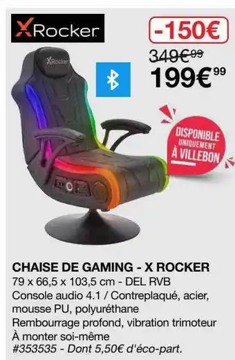 Costco Chaise De Gaming - X Rocker offre