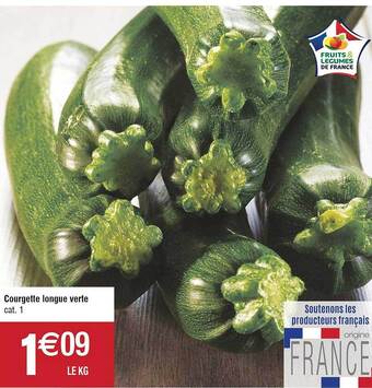 Cora x Carrefour Courgette Longue Verte offre