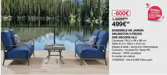 Costco Ensemble De Jardin Arlington 3 Pièces Ove Decors Ulc offre