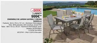 Ensemble De Jardin Hayden 7 Pièces Sunvilla