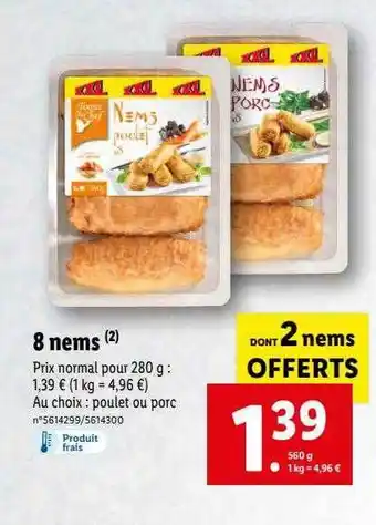 Lidl 8 Nems offre