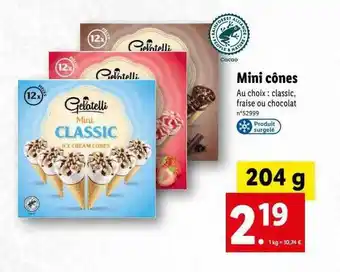 Lidl Mini Cônes Gelatelli offre
