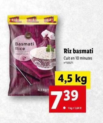 Lidl Riz Basmati offre