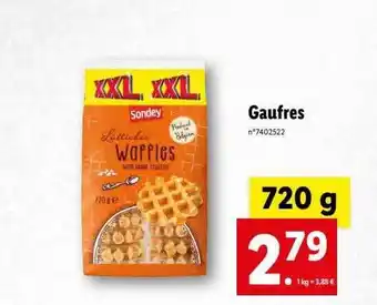 Lidl Sondey Gaufres offre