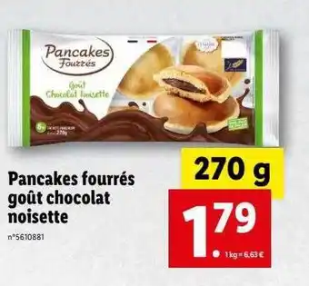 Lidl Pancakes Fourrés Goût Chocolat Noisette offre