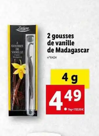Lidl 2 Gousses De Vanille De Madagascar offre