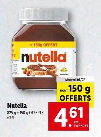Lidl Nutella offre