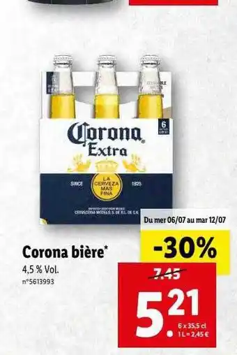 Lidl Corona Bière offre
