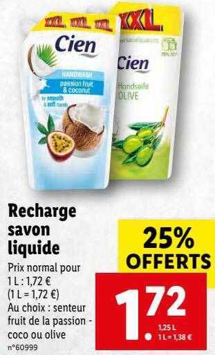 Lidl Recharge Savon Liquide offre
