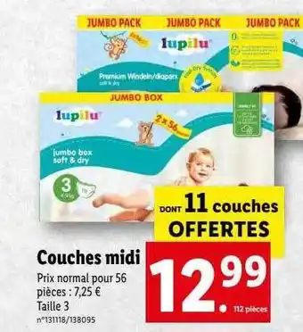 Couches Midi Lupilu