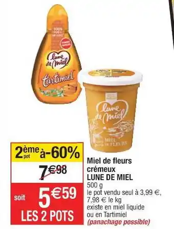 Cora x Carrefour Miel De Fleurs Crémeux Lune De Miel offre