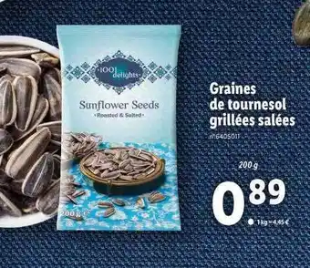 Lidl Graines De Tournesol Grillées Salées offre