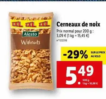 Lidl Cerneaux De Noix Alesto offre