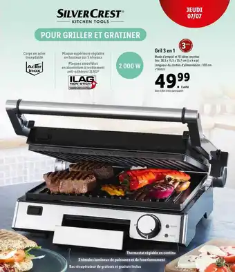 Lidl Silvercrest Grill 3 En 1 offre