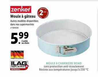 Lidl Zenker Moule à Gâteau offre