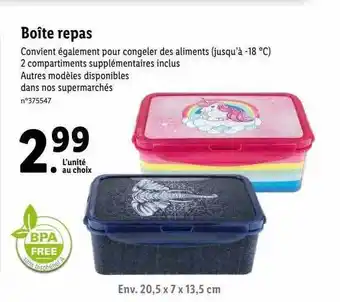 Lidl Boîte Repas offre