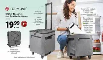 Lidl Topmove Chariot De Courses Avec Fonction Isotherme offre