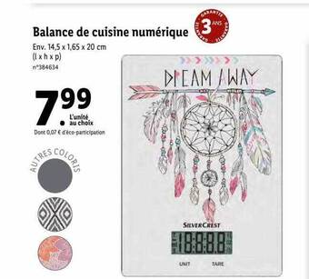 Lidl Balance De Cuisine Numérique offre