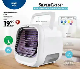 Lidl Mini-rafraîchisseur D'air Silvercrest offre