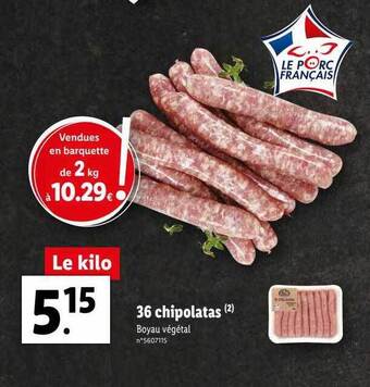 Lidl 36 Chipolatas offre